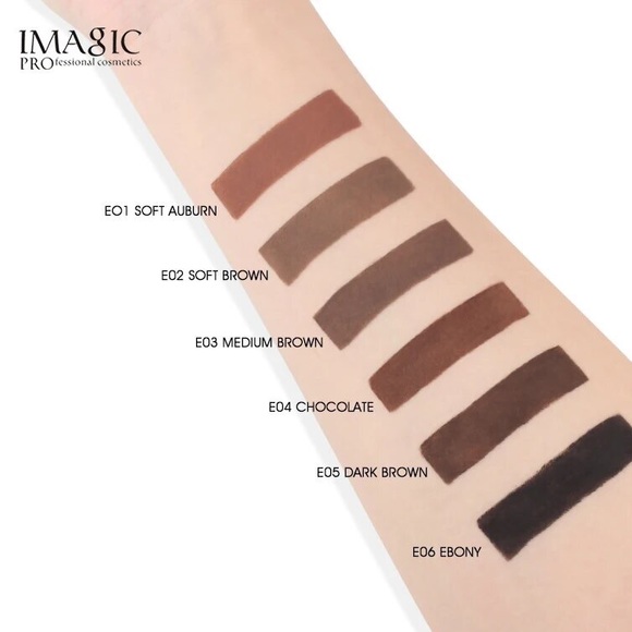 Eyebrow liner matte jar brown ebony chocolate auburn natural look - Picture 7 of 16